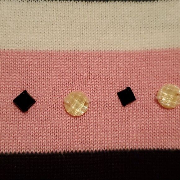 Alfred Dunner Petite Women's Stripped Beaded Sweater Size PM - Picture 3 of 10